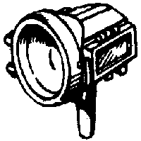 Steam Loco Headlight (Brass Castings) -- Pyle - Standard Flat Sided, No Visor
