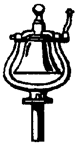 Steam Engine Bell w/Bracket (Brass Casting) -- Old Style w/Ball Top (Rigid)