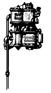 Steam Loco Air Compressor (Brass Casting) -- Cross Compound - Smokebox Front Mount