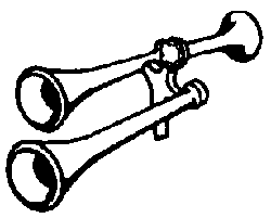 Nathan Diesel Air Horn (Brass Casting) -- 3-Chime w/Mounting Bracket