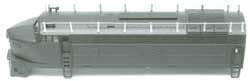 PRR Induction Phone Antenna Supports for Diesels (Brass Castings, less wire) -- Baldwin RF-16 "Shark"