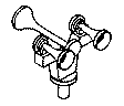Nathan Diesel Air Horn (Brass Casting) -- 3-Chime P3