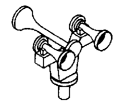 Nathan Diesel Air Horn (Brass Casting) -- 3-Chime P3