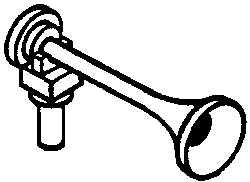 Nathan Diesel Air Horn (Brass Casting) -- KS-2 Single-Chime pkg(2)