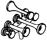 Nathan Diesel Air Horn (Brass Casting) -- 5-Chime K5