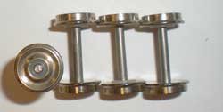 Brass Wheelsets pkg(4) -- 36" w/Flush Axles