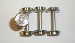 Brass Wheelsets pkg(4) -- 30" w/Flush Axles