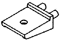 Steam Loco Headlight Mounting Bracket (Brass Casting) -- Pennsylvania Railroad (Use with #235 or #477 Lights, Each Sold Separately)