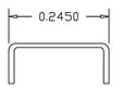 Grab Irons (.012" Wire) -- Scale 21" Straight - pkg(20)