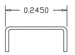 Grab Irons (.012" Wire) -- Scale 21" Straight - pkg(20)