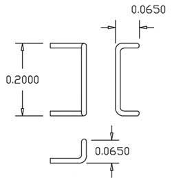 Grab Irons (.012" Wire) -- Drop Style pkg(20)