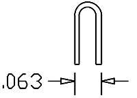 "U" Bolts  pkg(20; .012" Wire) -- Small