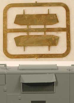 Century Intake Rain Shield, Etched Brass