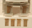 4-Line MU Cables -- Unpainted Brass Castings  2 Pair