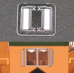 Wind Deflector & Mirror -- Etched Metal pkg(2)