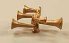 Air Horns (Unpainted Brass Casting) -- Nathan P5;3 Forward and 2 Back