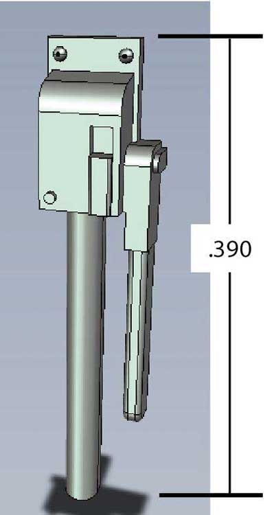 Locomotive Brake Lever - Plastic -- pkg(2)