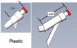 Locomotive Fuel Fillers - Plastic -- 2 Short & 2 Tall