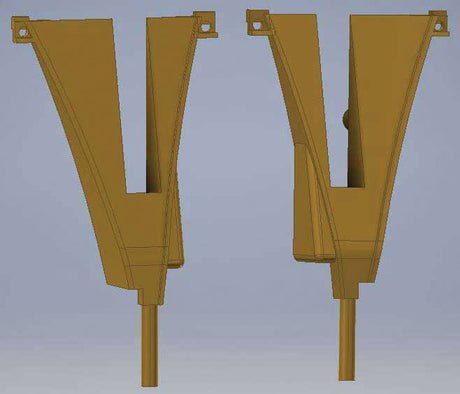 Aldon Rerailer -- Brass 1 Left & 1 Right