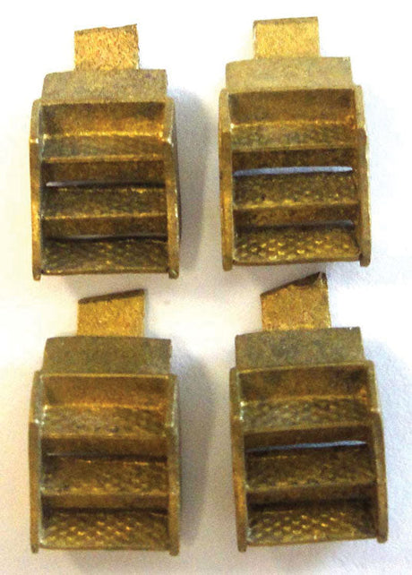 Straight-Sided Passenger Car Steps -- Brass pkg(4)
