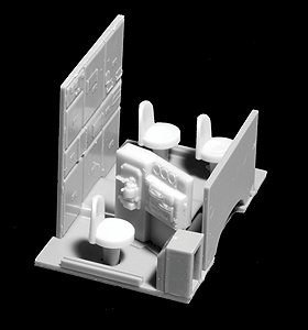 Cab Interior w/Control Stand, Heater, 3 Seats, Front Wall w/Door, Floor, etc -- Fits #191-1501 & 191-1502 Thin Wall Cabs (Each Sold Separately)
