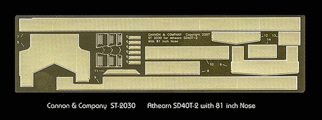 Safety Tread & Step Kit (Photo-Etched Brass) -- For Athearn SD40T-2 w/81" Nose