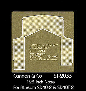 Safety Tread Kit Nose Only (Photo-Etched Brass) -- For Athearn SD40T-2 & SD40-2 (123" Nose)
