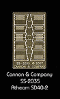 Engine Step Set (Photo-Etched Brass) -- For Athearn SD40-2
