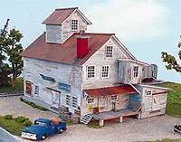 Gilmore Feed Mill (Laser-Cut Wood Kit) -- 7-3/4 x 5-1/4 x 7-1/4"  19.3 x 13.1 x 18.1cm