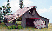 The Texas Barn (Laser-Cut Wood Kit) -- 3-1/2 x 4-3/4 x 2-1/2"  8.7 x 11.8 x 6.2cm