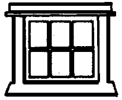 Windows (White Plastic) -- Small, 6-Pane pkg(5)