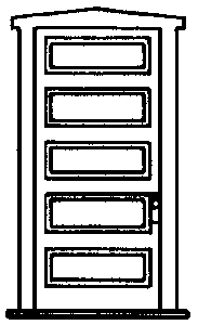 Doors (White Plastic) -- 5-Panel pkg(3)