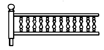 Porch Railing (White Plastic; pkg(4)