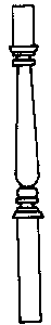 Turned Porch Posts -- White Plastic pkg(5)