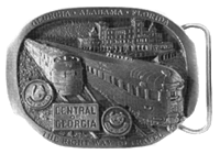 Belt Buckle -- Central of Georgia - Fits Belts Up To 1 3/4" Wide