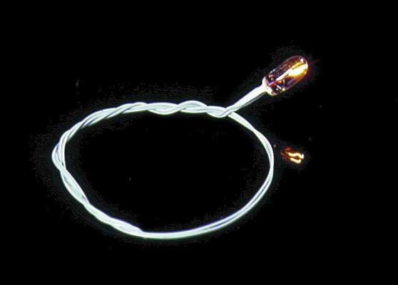 Grain-of-Wheat Bulb -- 16V with 8" Black Wires
