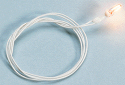Grain-Of-Rice Bulb -- 12V w/8" Black Wire