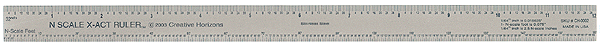 X-act Flexible Scale Ruler - N (Stainless Steel) -- 12" Long