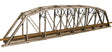 200' Single-Track Heavy-Duty Laced-Parker-Truss Bridge -- Kit - 28-1/4 x 3"  71.8 x 7.6cm