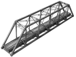 150' Single-Track Pratt Truss Bridge -- Kit - 20-5/8"  52.5cm