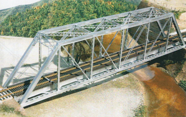 150' Through-Truss Bridge -- With Gussested Girders - Kit