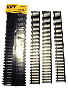 CVT Tie Strip Sampler pkg(6) -- Mainline 9' Long Ties-1