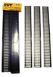 CVT Tie Strip Sampler - 12" sections - pkg(6) -- Branchline 8' Long Ties