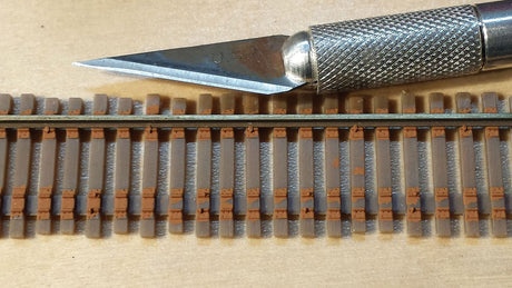 Code 55 Mainline Ties - Curvable Strip -- Each: 12"  30.5cm pkg(50)-3