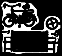 Postage Stamp Series -- Bicycle & Park Bench