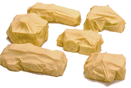 Cast Resin Freight Car Load -- Wrapped Machinery - 6 Assorted Pieces