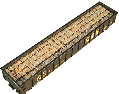 Cast Resin Freight Car Load -- Baled Scrap Load for Gondolas (car sold separately)