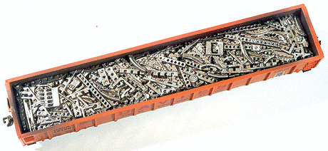 Cast Resin Freight Car Load -- Stamping Plant Scrap for Gondola (car sold separately)