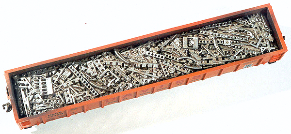 Cast Resin Freight Car Load -- Stamping Plant Scrap for Gondola (car sold separately)