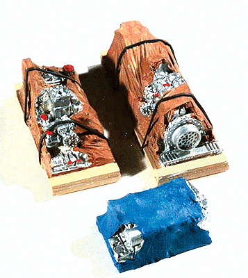 Cast Resin Freight Car Load -- Heavy Machinery 3-Pack